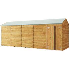 Store More Overlap Apex Shed - 20x6 Windowless