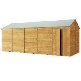Store More Overlap Apex Shed - 20x8 Windowless
