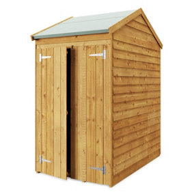 Store More Overlap Apex Shed - 4x6 Windowless