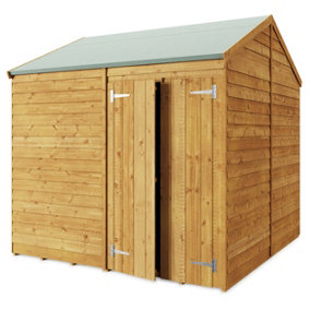 Store More Overlap Apex Shed - 4x8 Windowed