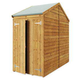 Store More Overlap Apex Shed - 4x8 Windowless