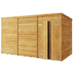 Store More Overlap Pent Shed - 12x6 Windowless