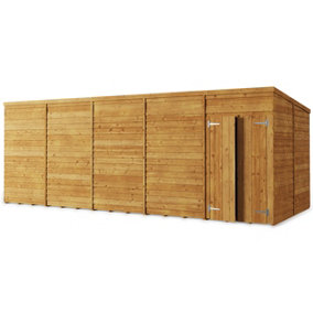 Store More Overlap Pent Shed - 20x8 Windowless