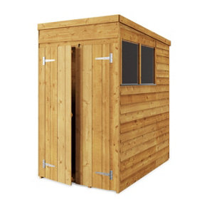Store More Overlap Pent Shed - 4x6 Windowed