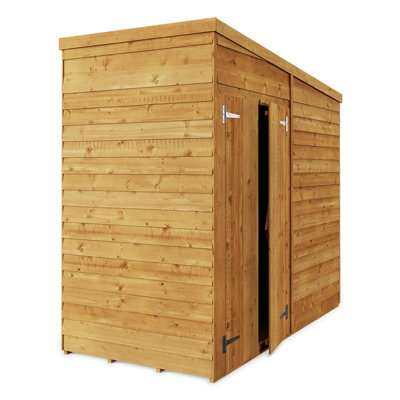Store More Overlap Pent Shed - 4x8 Windowless