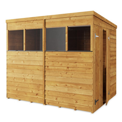Store More Overlap Pent Shed - 8x6 Windowed