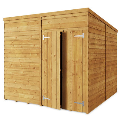 Store More Overlap Pent Shed - 8x8 Windowless