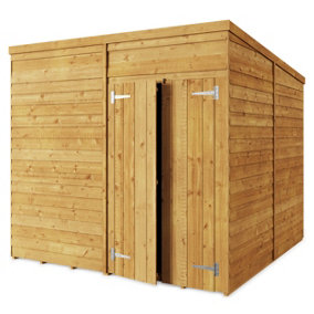 Store More Overlap Pent Shed - 8x8 Windowless