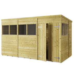 Store More Tongue and Groove Pent Shed - 12x6 Windowed