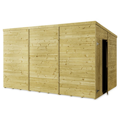 Store More Tongue and Groove Pent Shed - 12x8 Windowless