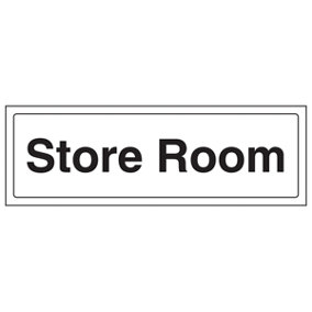 Store Room - Workplace Door Sign - Adhesive Vinyl - 300x100mm (x3)