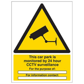 Store Under Cctv Purpose Security Sign - Adhesive Vinyl 300x400mm (x3)