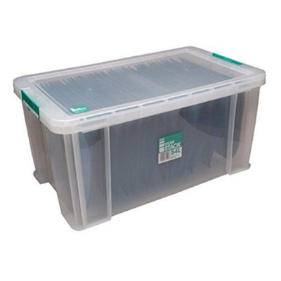 StoreStack 54 Litre Storage Box W640xD380xH310mm Clear RB77234