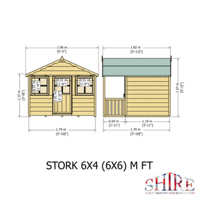 Stork Playhouse Children's Wendy House - 7