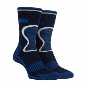 Storm Bloc - 2 Pairs Heavy Duty Thermal Wool Socks 9-12 A Blue