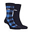 Storm Bloc - 2 Pairs Mens Thermal Boot Socks 6-11 Blue