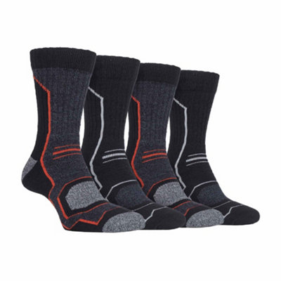 Buy Storm Bloc - 4 Pairs Mens Cushioned Anti Blister Socks 6-11 Black ...