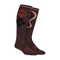 Storm Bloc - Mens Extra Long Wool Wellington Boot Socks 6-11 Brown