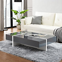 Storm Coffee Table High Gloss Coffee Table for Living Room Centre Table Tea Table for Living Room Furniture White