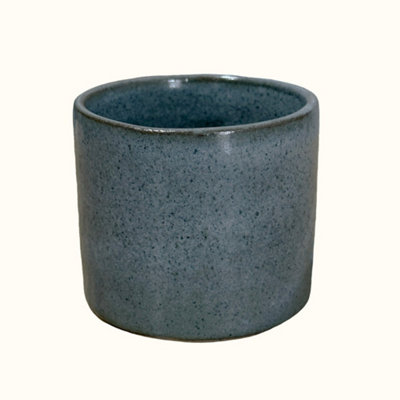 Storm Flowers Garden Serpentine Blue Handmade Ceramic Plant Pot 8cm (W) x 7cm (H)