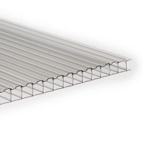 Storm Force 10mm Clear Twinwall Polycarbonate Roof Sheet  4500 x 1250  mm