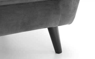 Storm Grey Velvet Cushion Armchair