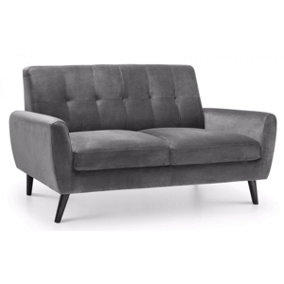 Storm Grey Velvet Sofa - 2 Seater