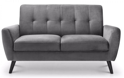Storm Grey Velvet Sofa - 2 Seater