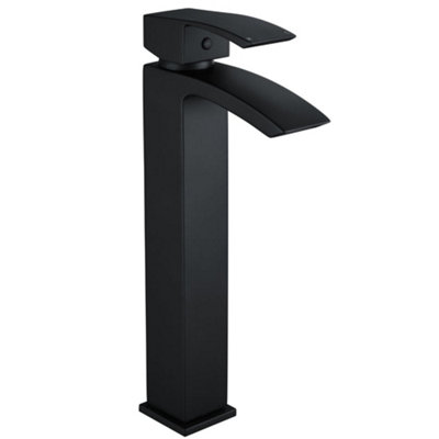 Storm Puffin Tall Basin Mixer Tap - Matt Black (Also available in Polished finish)