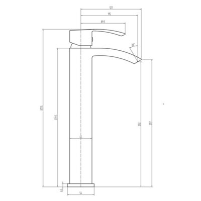 Storm Puffin Tall Basin Mixer Tap - Matt Black (Also available in Polished finish)