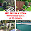 Storm Ready Maintenance Free 25 yr Guarantee ColourFence Extra Wide Metal Fence Panel Plain 1.8m 6ft h x 2.35m 7.7ft w Cream