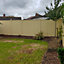 Storm Ready Maintenance Free 25 yr Guarantee ColourFence Extra Wide Metal Fence Panel Plain 1.8m 6ft h x 2.35m 7.7ft w Cream