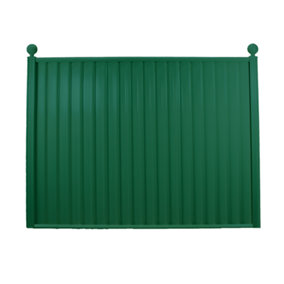 Storm Ready Maintenance Free 25 yr Guarantee ColourFence Extra Wide Metal Fence Panel Plain 1.8m 6ft h x 2.35m 7.7ft w Green