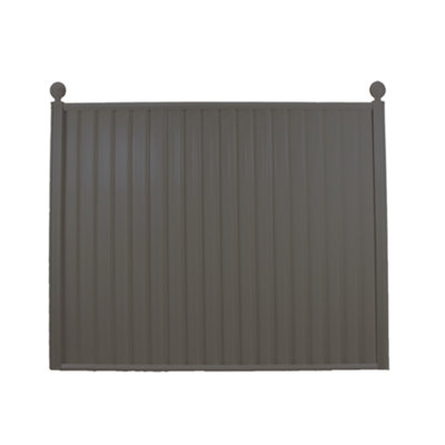 Storm Ready Maintenance Free 25 yr Guarantee ColourFence Extra Wide Metal Fence Panel Plain 1.8m 6ft h x 2.35m 7.7ft w Grey