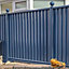 Storm Ready Maintenance Free 25yr Guarantee ColourFence Start End Metal Fence Panel Plain 1.8m 6ft h x 2.35m 7.7ft w Blue.