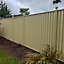 Storm Ready Maintenance Free 25yr Guarantee ColourFence Start End Metal Fence Panel Plain 1.8m 6ft h x 2.35m 7.7ft w Cream