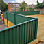 Storm Ready Maintenance Free 25yr Guarantee ColourFence Start End Metal Fence Panel Plain 1.8m 6ft h x 2.35m 7.7ft w Green.