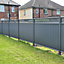 Storm Ready Maintenance Free 25yr Guarantee ColourFence Start End Metal Fence Panel Trellis 1.8m 6ft h x 2.35m 7.7ft w Grey