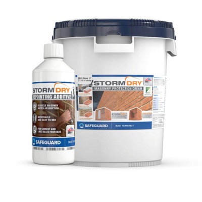 Stormdry Masonry Waterproofing Cream 20 Litres and Stormdry Repointing Additive I