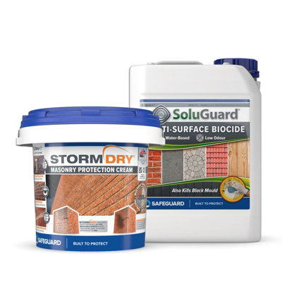 Stormdry Masonry Waterproofing Cream 3L + Soluguard Biocide - Exterior ...