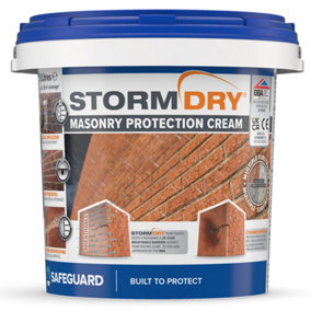 Stormdry Masonry Waterproofing Cream (5L) 25-Year BBA Approved Exterior Brick, Stone, Concrete, Stone, Mortar, Sandstone Sealer