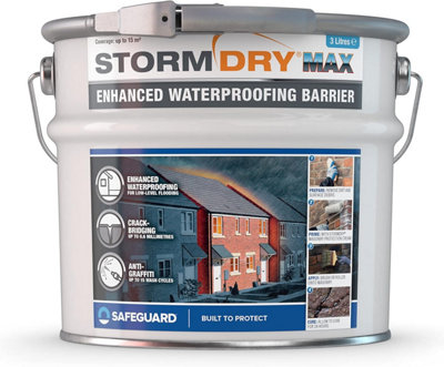 Stormdry MAX - Enhanced Waterproofing, Crack-Bridging and Anti-Graffiti Protection Barrier