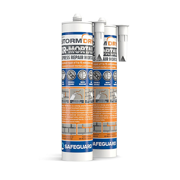 Stormdry XR Mortar Waterproof Express Repair Mortar-Ready to Use Cement-Free Mix Multipack 2 Pack Stormdry XR Mortar Waterproof Express Repair Mortar-Ready to Use Cement-Free Mix Multipack 2 Pack