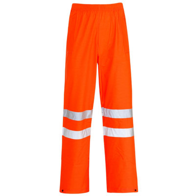 stormflex Hi-Vis PU TROUSER Breathable kneeband ORANGEl-4XL