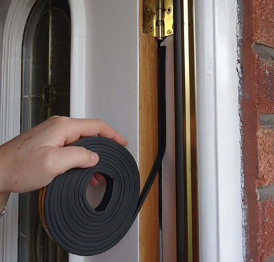 Stormguard EPDM Draught Proof "D" Profile 3-5mm gaps 5m - Black