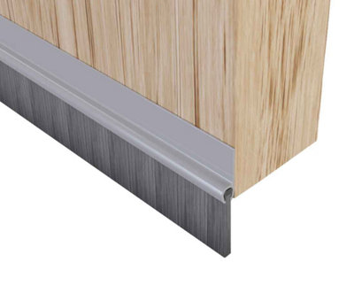 Stormguard Self Adhesive Door Draught Brush, 1000mm in Grey, Pack of 2