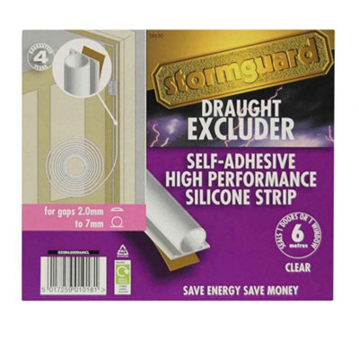 Stormguard Silicone Self Adhesive Seal, Clear Colour 6m length