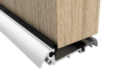 Stormguard Slimline Door Bottom Threshold Weather Seal 1m Long in Aluminium