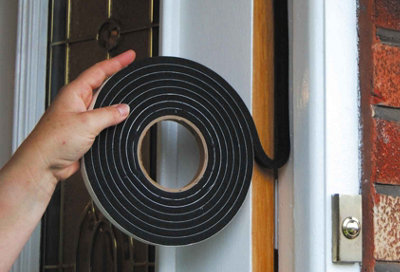Stormguard Sureseal Black Foam Draught Excluder - Gaps uptp 4mm Self ...