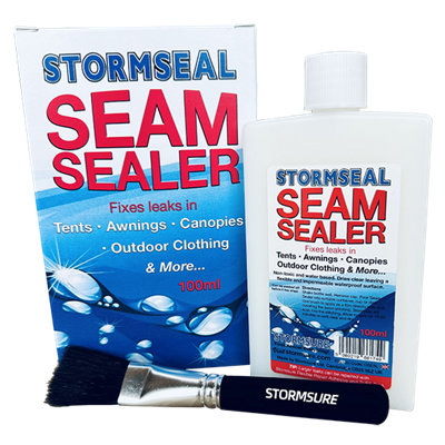 Stormseal Seam Sealer 100ml Waterproof Seams On Tents And Pin Hole Leaks On Fabrics With Easy